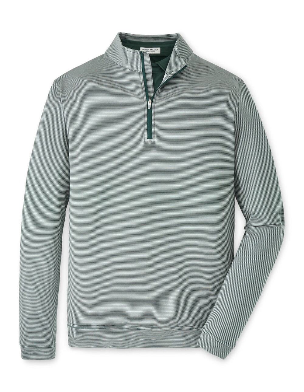 Peter Millar 3XL Crown Sport Perth Striped Quarter Zip Pullover Nordic Pine